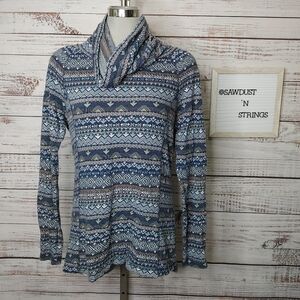 Old Ranch Cotton Southwestern Print Top S